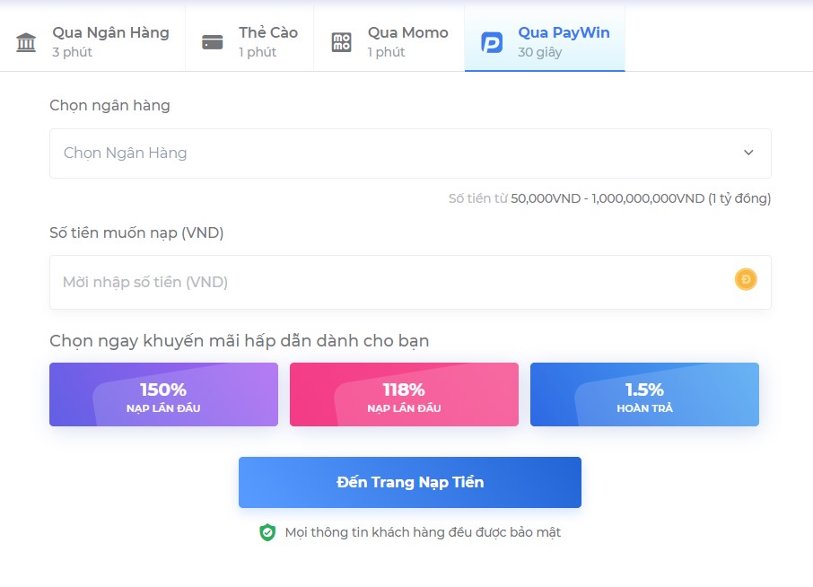One88 48 nạp tiền